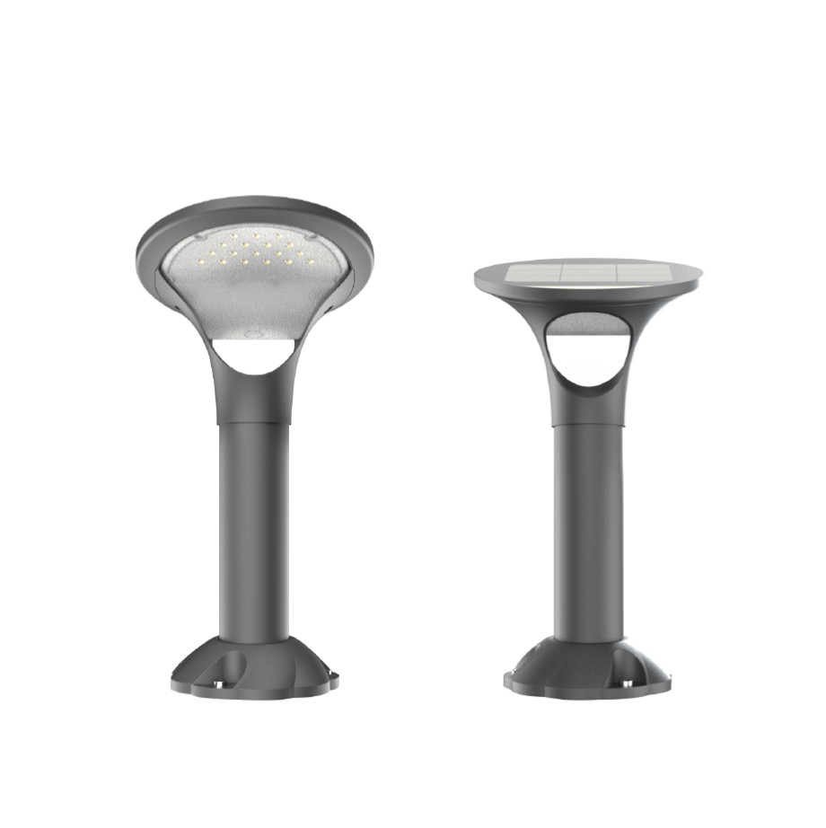 Solar Bollard Light 7W Solar Panel 3.2V 12000mAh LFP Battery CCT 3000-6000K