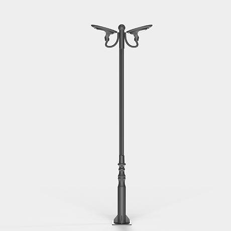 Two Heads Solar Garden Light CCT 3000-6000K W/universal LED head